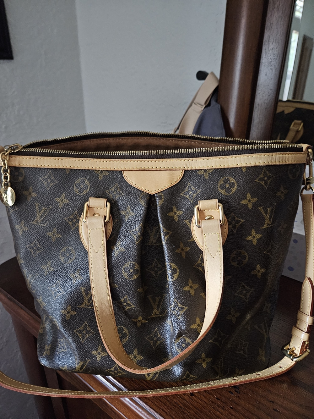 Louis Vuitton Monogram Canvas Brown and Tan Shoulder Bag